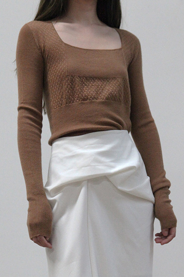 SWAYING/KNIT seamless cashmere top SW212SZ03 PS8